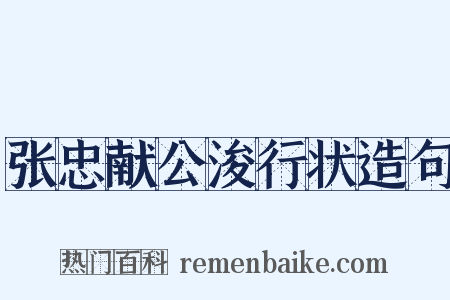 张忠献公浚行状造句是什么意思的图片